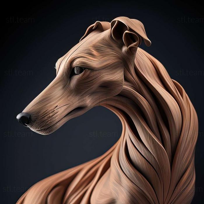 3D модель Борзая собака Хортайя (STL)